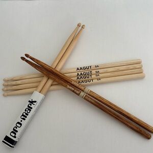 Pro Mark‎ Hickory Firegrain Forward Oval Aagut 5A 16” Wood 4 Pair Drumsticks NEW